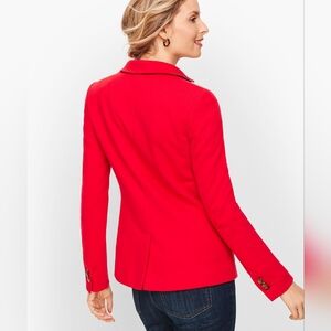 Talbots Aberdeen Red Blazer 10p Piqué Knit